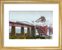Flying Scotsman crossing the Forth Bridge on 8th October 2023. art print extra small gold Art Print - Science Museum Shop