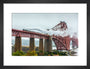 Flying Scotsman crossing the Forth Bridge on 8th October 2023. art print small black Art Print - Science Museum Shop