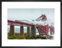 Flying Scotsman crossing the Forth Bridge on 8th October 2023. art print medium black Art Print - Science Museum Shop