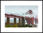 Flying Scotsman crossing the Forth Bridge on 8th October 2023. art print extra large black Art Print - Science Museum Shop
