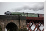 Flying Scotsman crossing the Forth Bridge on 8th October 2023. stretched canvas medium none Art Print - Science Museum Shop
