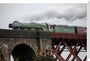 Flying Scotsman crossing the Forth Bridge on 8th October 2023. stretched canvas large none Art Print - Science Museum Shop
