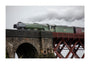 Flying Scotsman crossing the Forth Bridge on 8th October 2023. unstretched canvas extra large none Art Print - Science Museum Shop