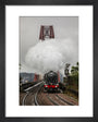Flying Scotsman crossing the Forth Bridge on 8th October 2023. art print extra small black Art Print - Science Museum Shop