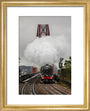 Flying Scotsman crossing the Forth Bridge on 8th October 2023. art print extra small gold Art Print - Science Museum Shop