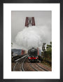 Flying Scotsman crossing the Forth Bridge on 8th October 2023. art print small black Art Print - Science Museum Shop