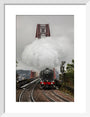 Flying Scotsman crossing the Forth Bridge on 8th October 2023. art print small white Art Print - Science Museum Shop