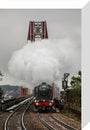 Flying Scotsman crossing the Forth Bridge on 8th October 2023. stretched canvas small none Art Print - Science Museum Shop