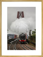 Flying Scotsman crossing the Forth Bridge on 8th October 2023. art print large gold Art Print - Science Museum Shop