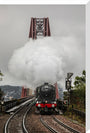 Flying Scotsman crossing the Forth Bridge on 8th October 2023. stretched canvas large none Art Print - Science Museum Shop