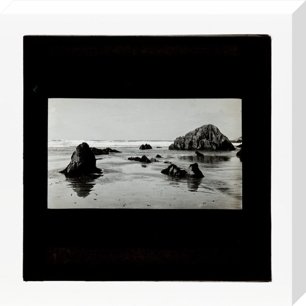 A magic lantern slide of a seascape by Birt Acres, c. 1893. stretched canvas medium none Art Print - Science Museum Shop