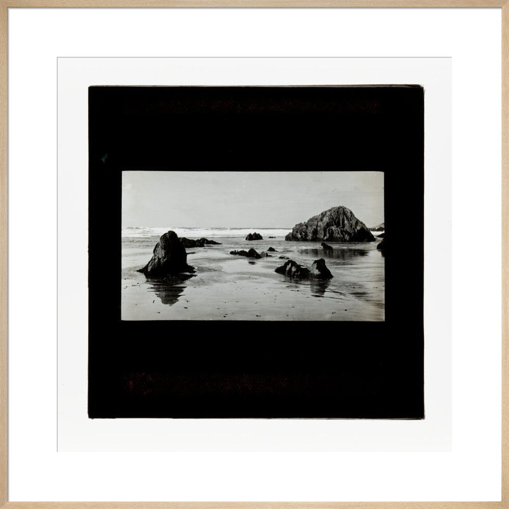 A magic lantern slide of a seascape by Birt Acres, c. 1893. art print extra large natural Art Print - Science Museum Shop