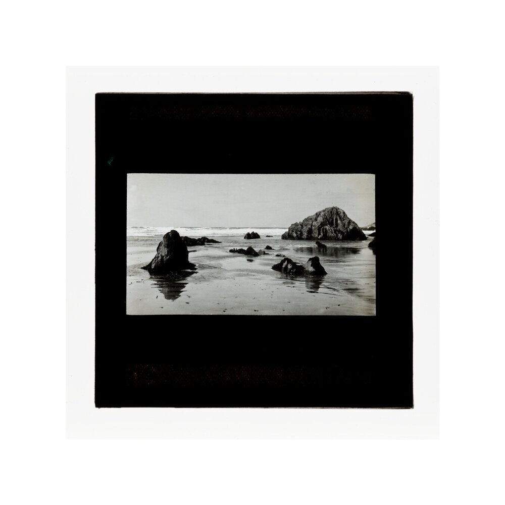 A magic lantern slide of a seascape by Birt Acres, c. 1893. unstretched canvas small none Art Print - Science Museum Shop