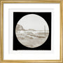 A magic lantern slide of a seascape by Birt Acres, c. 1893. art print small gold Art Print - Science Museum Shop