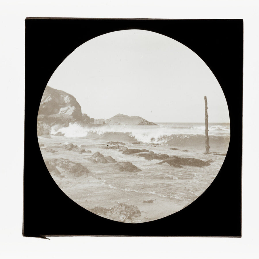 A magic lantern slide of a seascape by Birt Acres, c. 1893. Art Print - Science Museum Shop