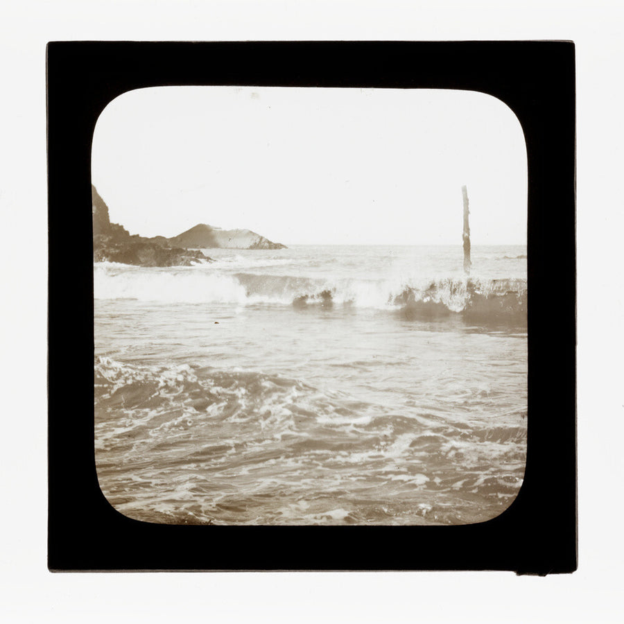 A magic lantern slide of a seascape by Birt Acres, c. 1893. Art Print - Science Museum Shop