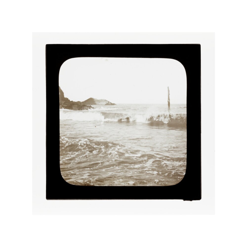 A magic lantern slide of a seascape by Birt Acres, c. 1893. unstretched canvas small none Art Print - Science Museum Shop