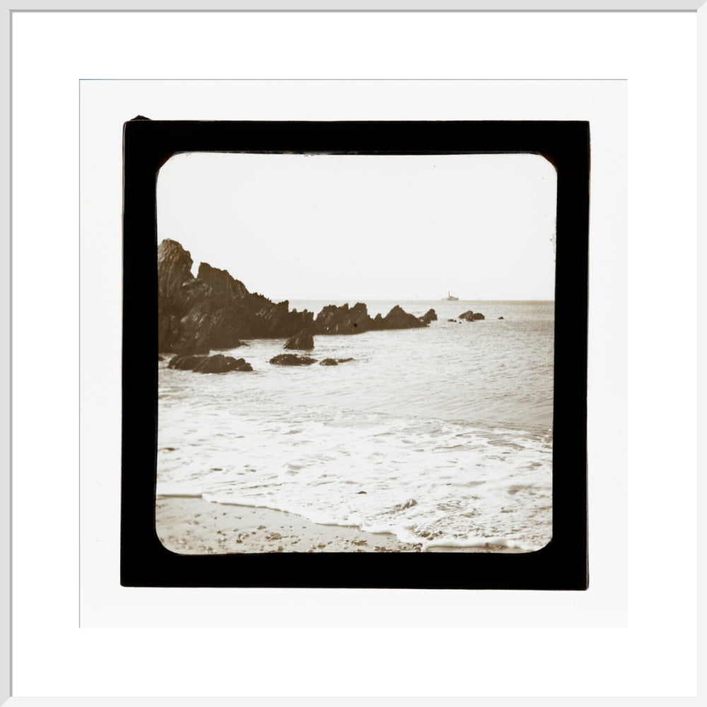 A magic lantern slide of a seascape by Birt Acres, c. 1893. art print extra large white Art Print - Science Museum Shop