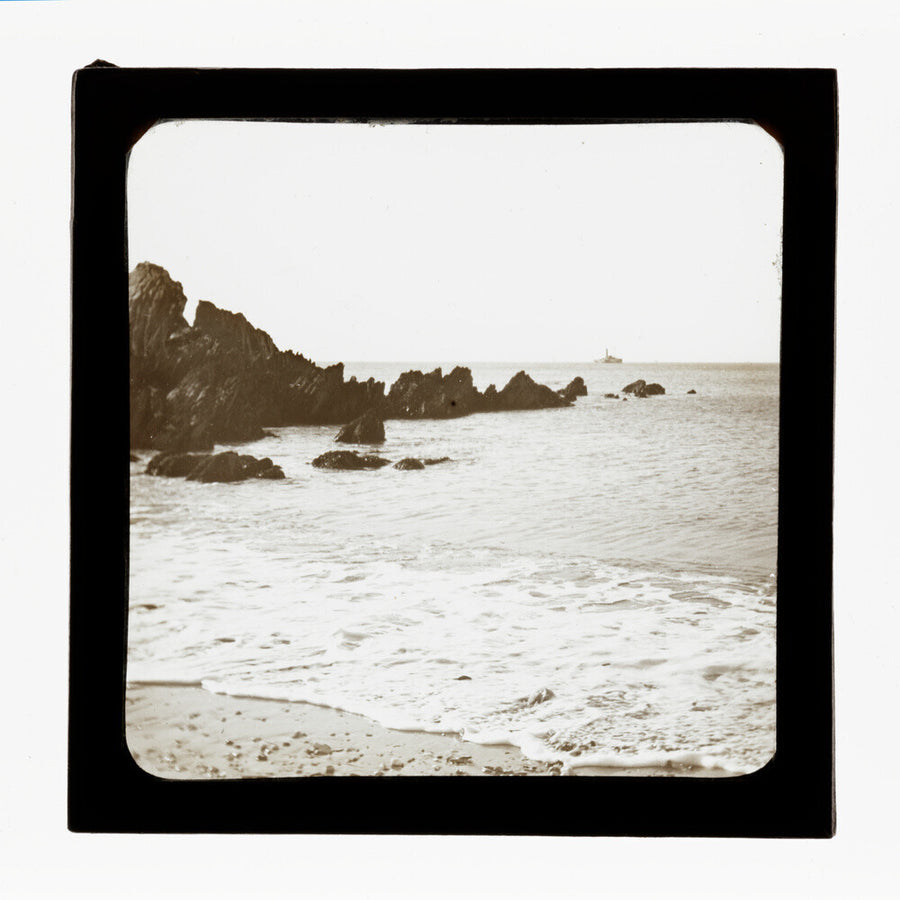 A magic lantern slide of a seascape by Birt Acres, c. 1893. Art Print - Science Museum Shop