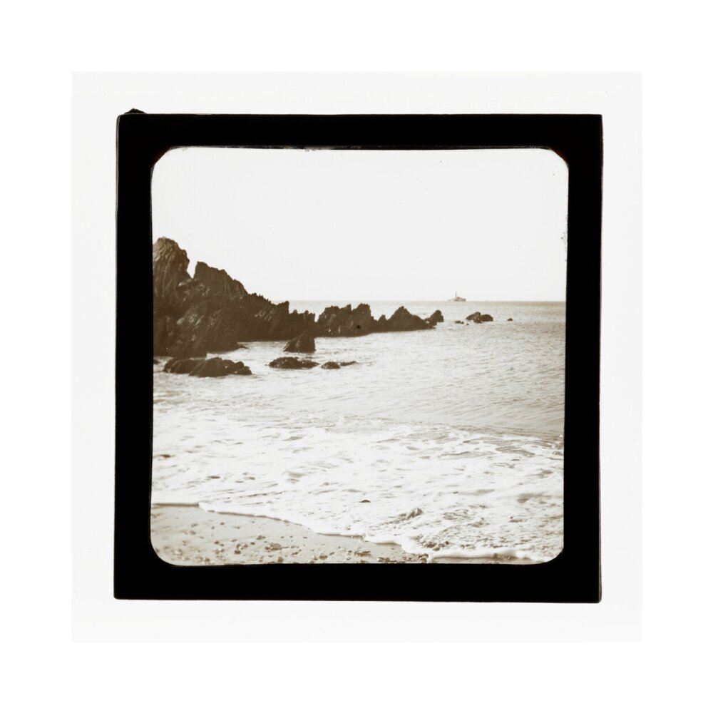 A magic lantern slide of a seascape by Birt Acres, c. 1893. art print small none Art Print - Science Museum Shop