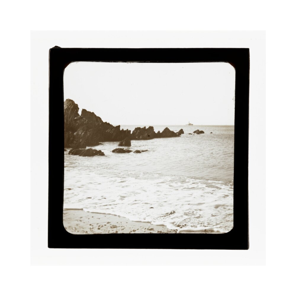 A magic lantern slide of a seascape by Birt Acres, c. 1893. art print large none Art Print - Science Museum Shop