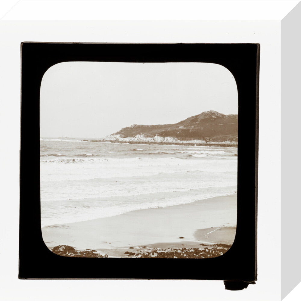 A magic lantern slide of a seascape by Birt Acres, c. 1893. stretched canvas small none Art Print - Science Museum Shop