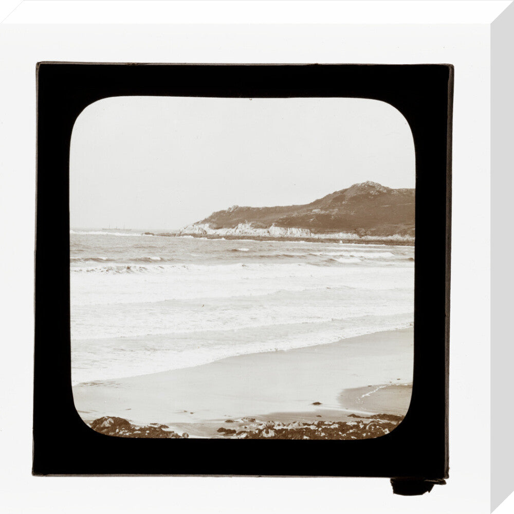 A magic lantern slide of a seascape by Birt Acres, c. 1893. stretched canvas medium none Art Print - Science Museum Shop