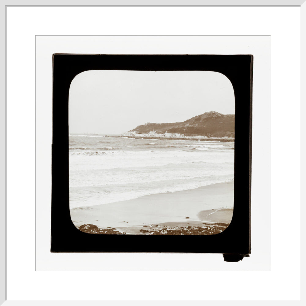 A magic lantern slide of a seascape by Birt Acres, c. 1893. art print large white Art Print - Science Museum Shop