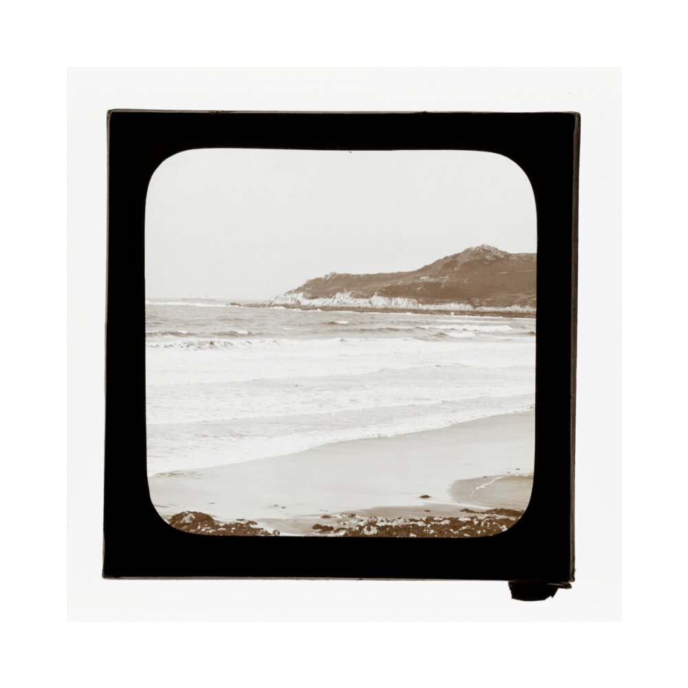 A magic lantern slide of a seascape by Birt Acres, c. 1893. unstretched canvas medium none Art Print - Science Museum Shop