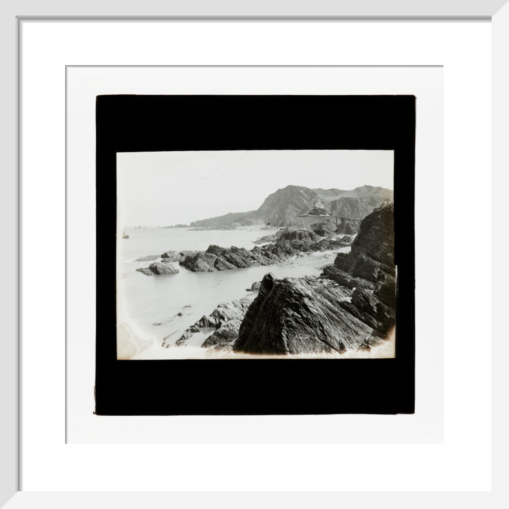 A magic lantern slide of Hillsborough from Ilfracombe by Birt Acres, c. 1893. art print small white Art Print - Science Museum Shop