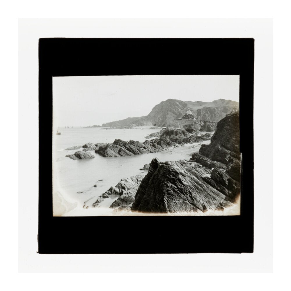 A magic lantern slide of Hillsborough from Ilfracombe by Birt Acres, c. 1893. unstretched canvas extra large none Art Print - Science Museum Shop