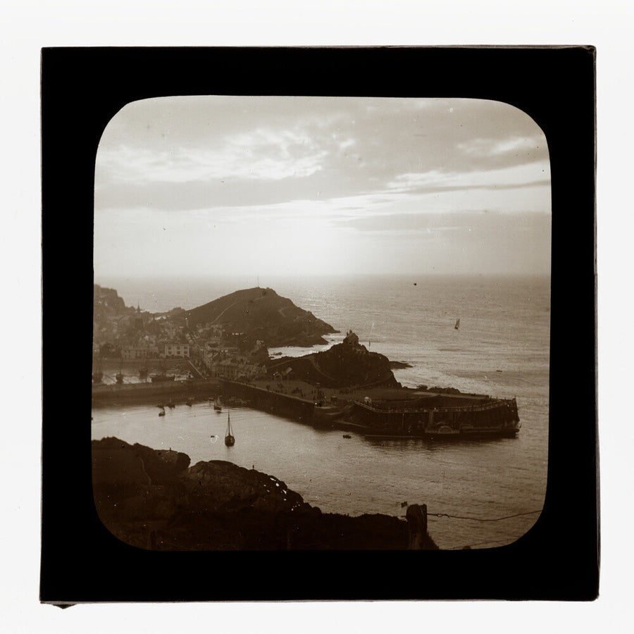 A magic lantern slide of sunset from Hillsborough by Birt Acres, c. 1893. Art Print - Science Museum Shop