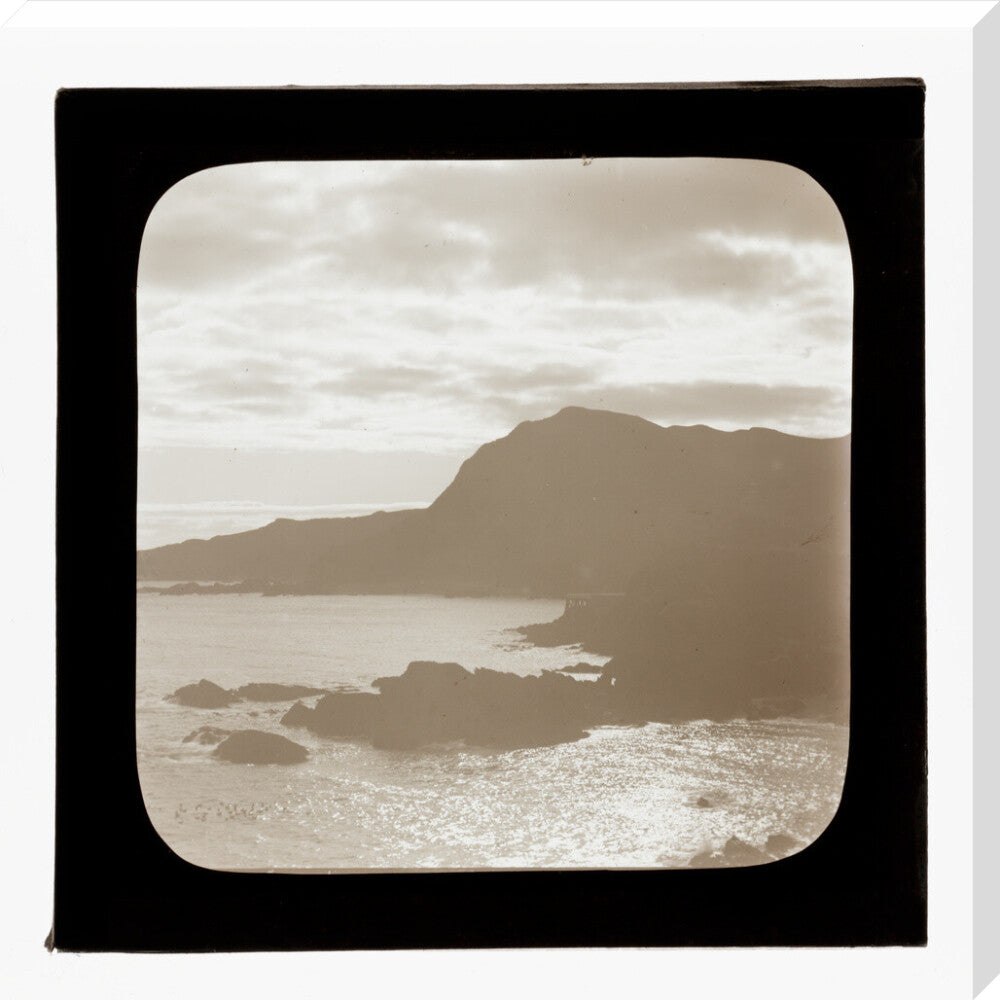 A magic lantern slide of sunrise by Birt Acres, c. 1893. stretched canvas extra large none Art Print - Science Museum Shop