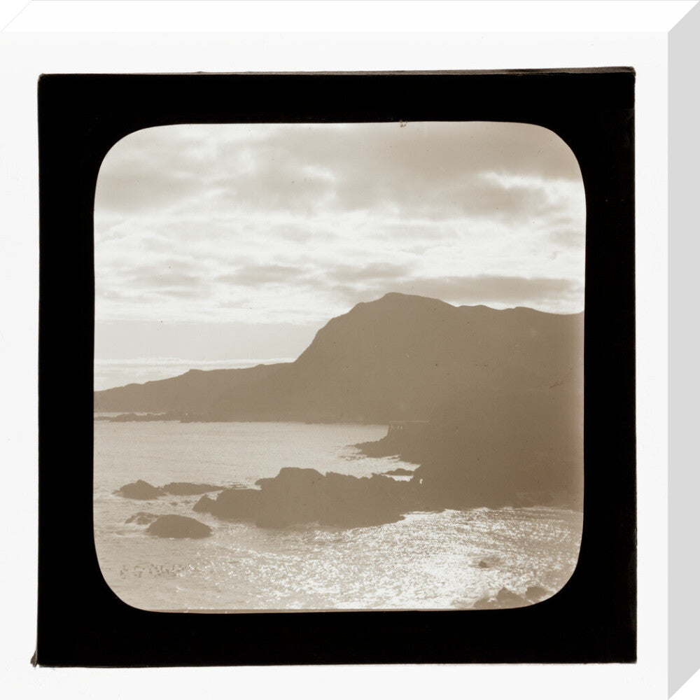 A magic lantern slide of sunrise by Birt Acres, c. 1893. stretched canvas medium none Art Print - Science Museum Shop