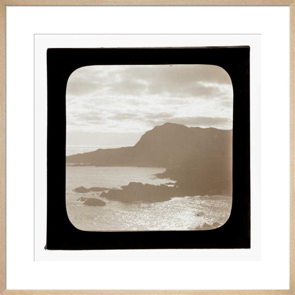 A magic lantern slide of sunrise by Birt Acres, c. 1893. art print large natural Art Print - Science Museum Shop