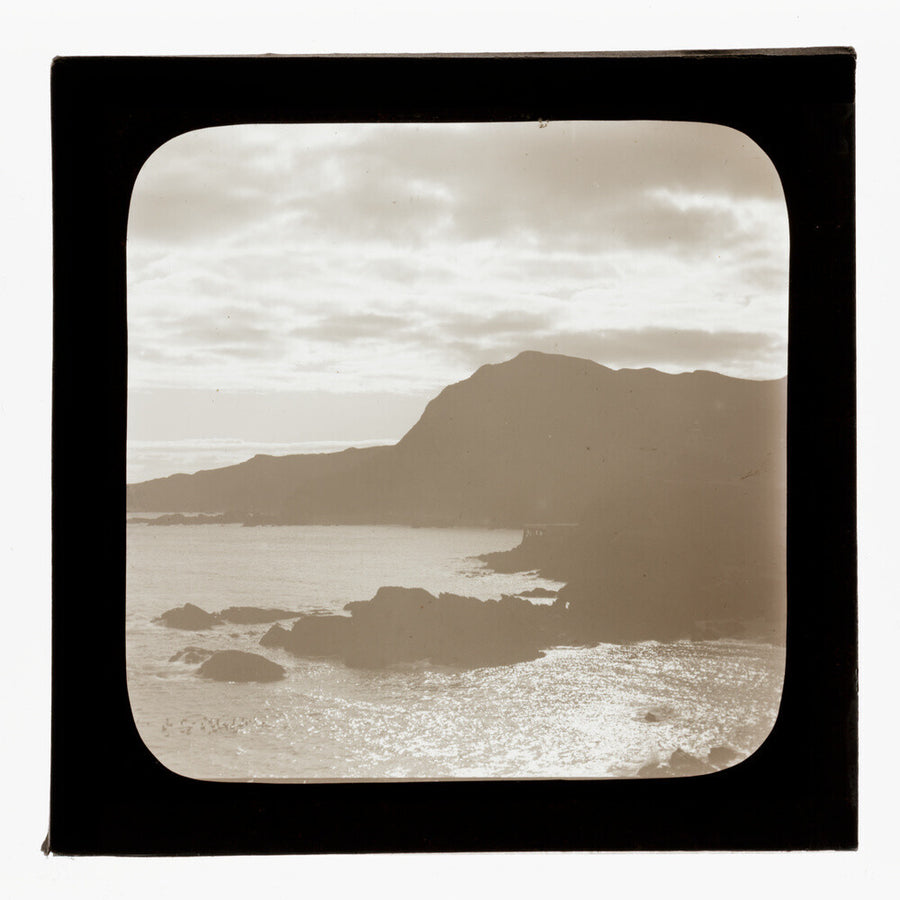 A magic lantern slide of sunrise by Birt Acres, c. 1893. Art Print - Science Museum Shop