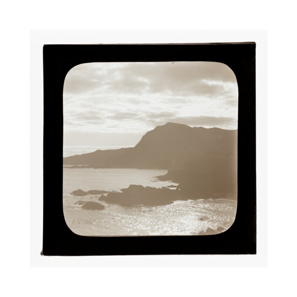 A magic lantern slide of sunrise by Birt Acres, c. 1893. art print small none Art Print - Science Museum Shop