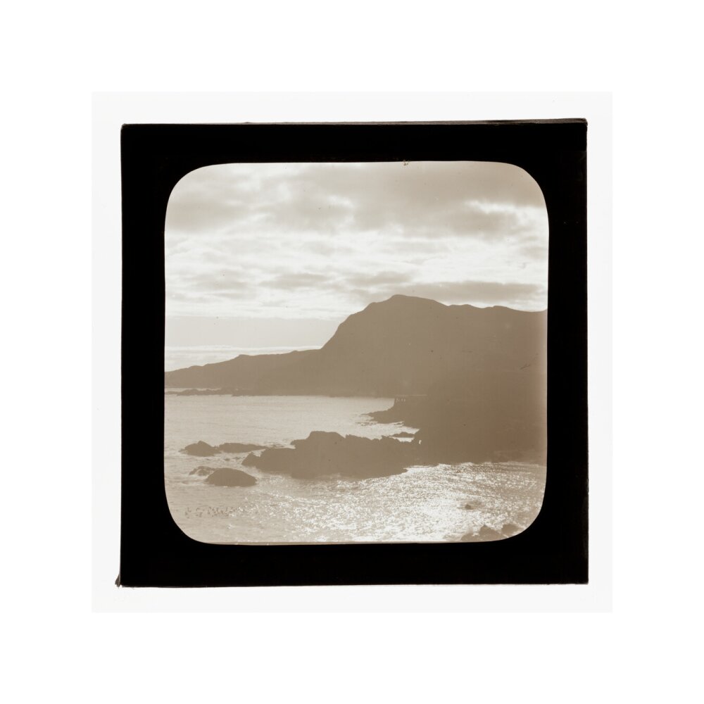 A magic lantern slide of sunrise by Birt Acres, c. 1893. unstretched canvas small none Art Print - Science Museum Shop