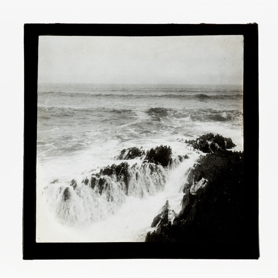 A magic lantern slide of a seascape by Birt Acres, c. 1893. Art Print - Science Museum Shop