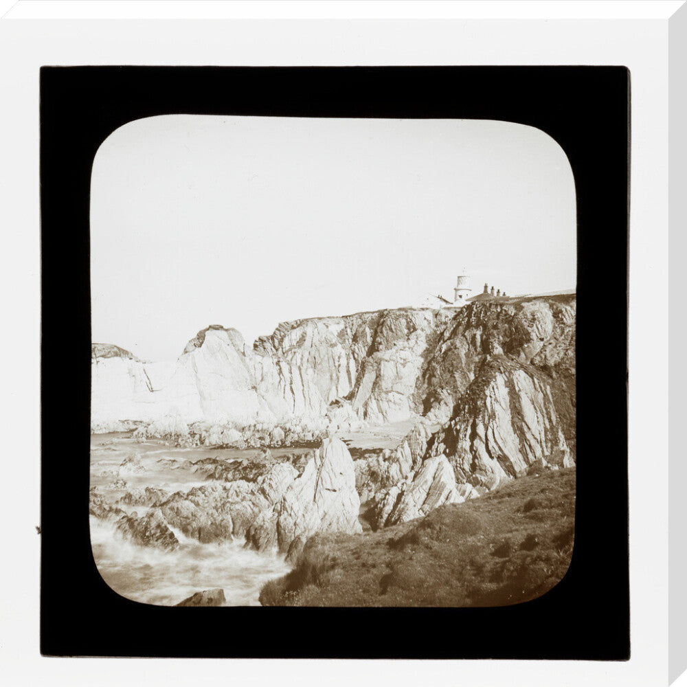 A magic lantern slide of Bull Point by Birt Acres, c. 1893. stretched canvas extra large none Art Print - Science Museum Shop