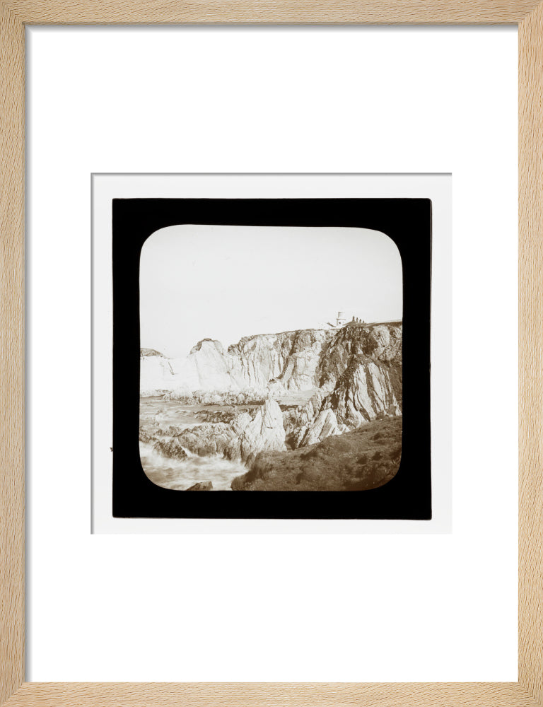 A magic lantern slide of Bull Point by Birt Acres, c. 1893. art print small natural Art Print - Science Museum Shop