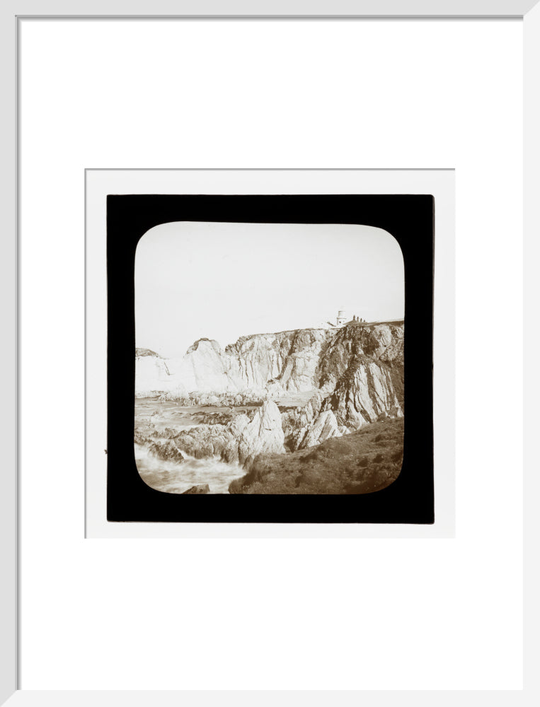 A magic lantern slide of Bull Point by Birt Acres, c. 1893. art print medium white Art Print - Science Museum Shop
