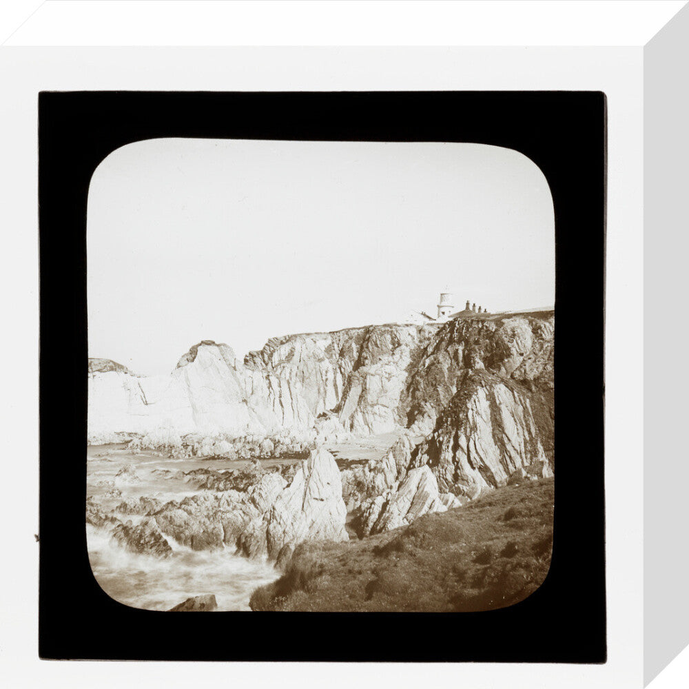 A magic lantern slide of Bull Point by Birt Acres, c. 1893. stretched canvas small none Art Print - Science Museum Shop