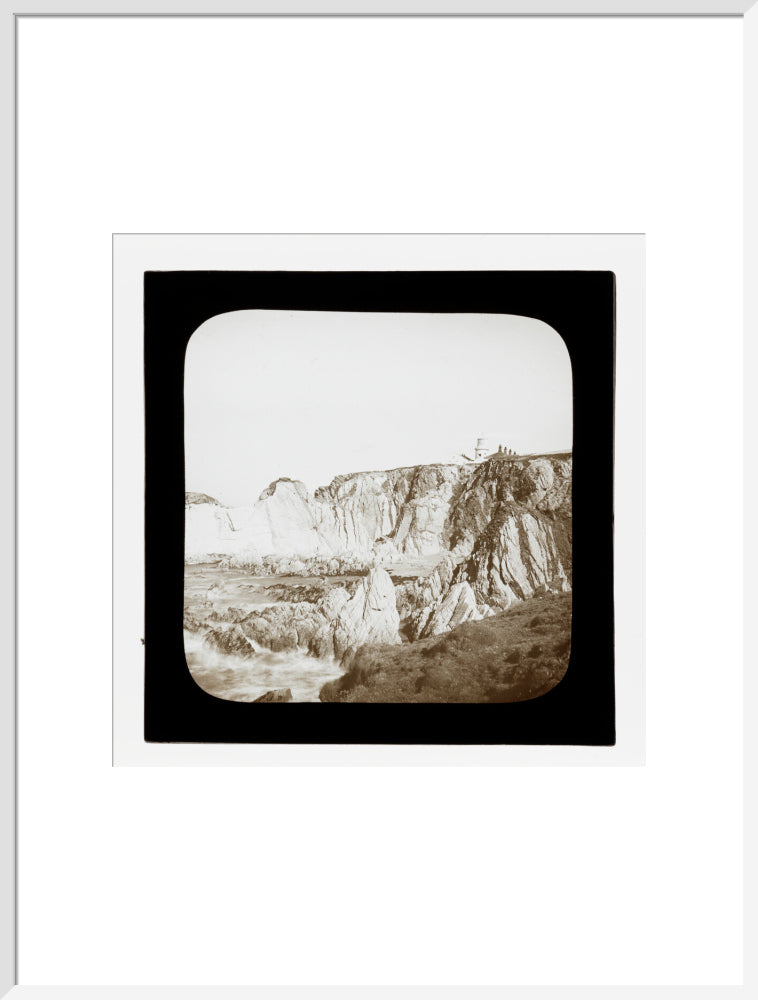A magic lantern slide of Bull Point by Birt Acres, c. 1893. art print extra large white Art Print - Science Museum Shop