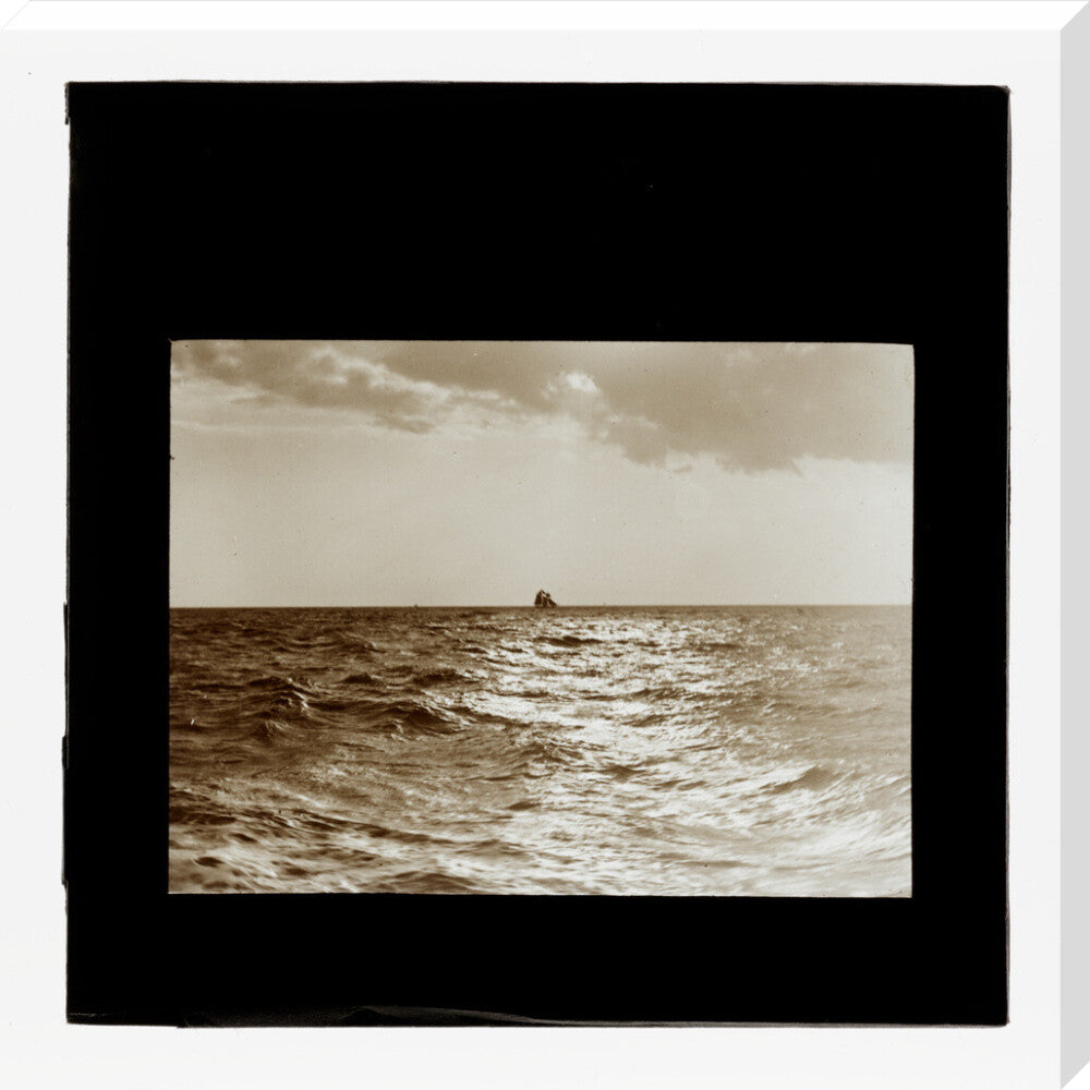 A magic lantern slide of the Bristol Channel off Lynton by Birt Acres, c. 1893. stretched canvas extra large none Art Print - Science Museum Shop
