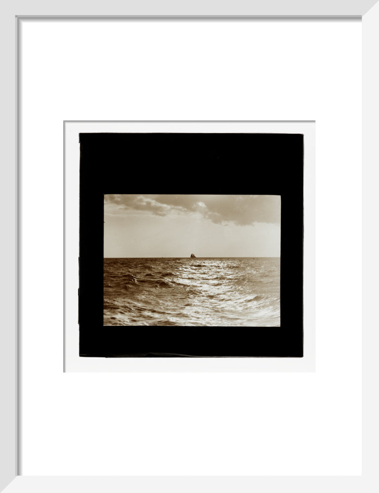 A magic lantern slide of the Bristol Channel off Lynton by Birt Acres, c. 1893. art print small white Art Print - Science Museum Shop