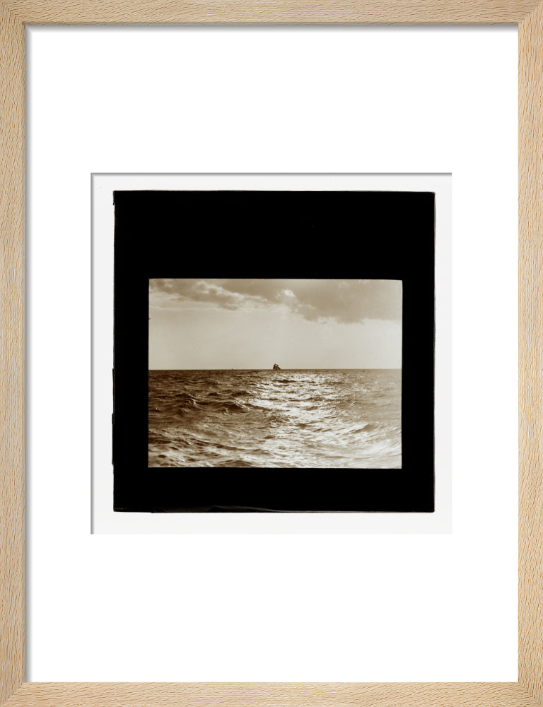 A magic lantern slide of the Bristol Channel off Lynton by Birt Acres, c. 1893. art print small natural Art Print - Science Museum Shop