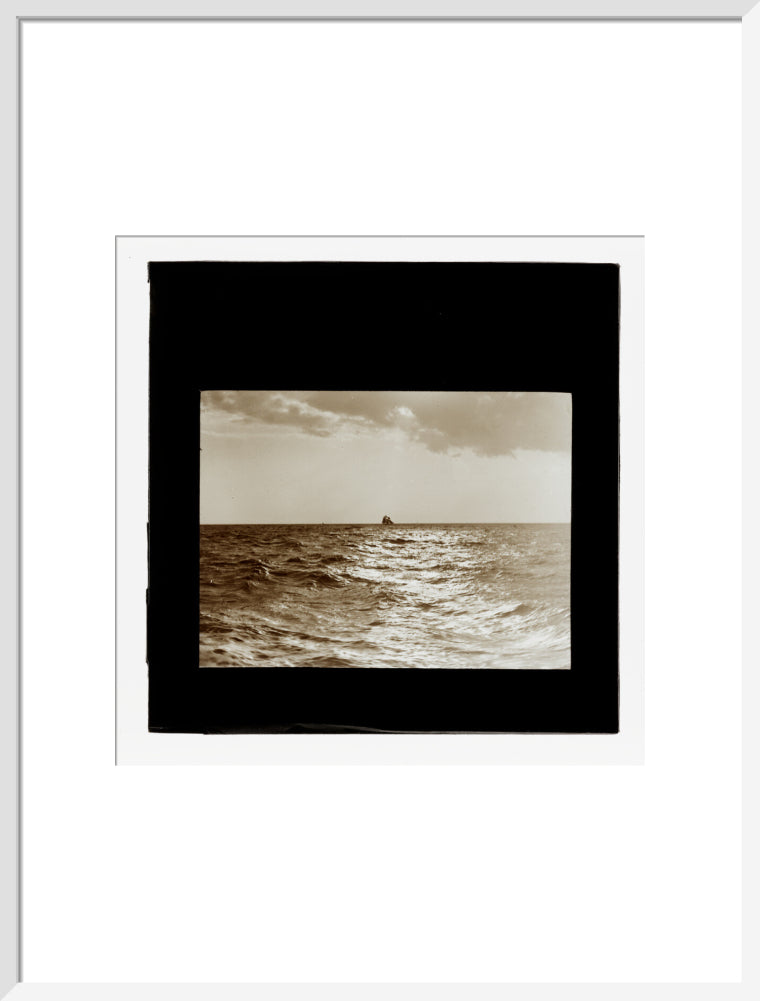 A magic lantern slide of the Bristol Channel off Lynton by Birt Acres, c. 1893. art print large white Art Print - Science Museum Shop