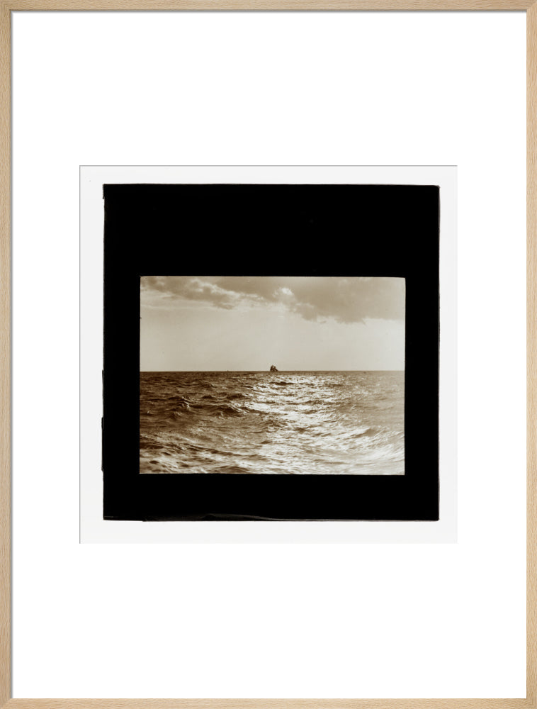A magic lantern slide of the Bristol Channel off Lynton by Birt Acres, c. 1893. art print extra large natural Art Print - Science Museum Shop