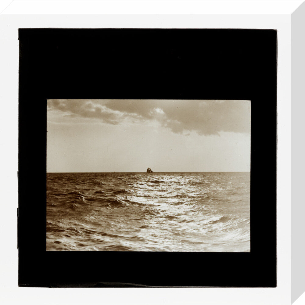 A magic lantern slide of the Bristol Channel off Lynton by Birt Acres, c. 1893. stretched canvas medium none Art Print - Science Museum Shop